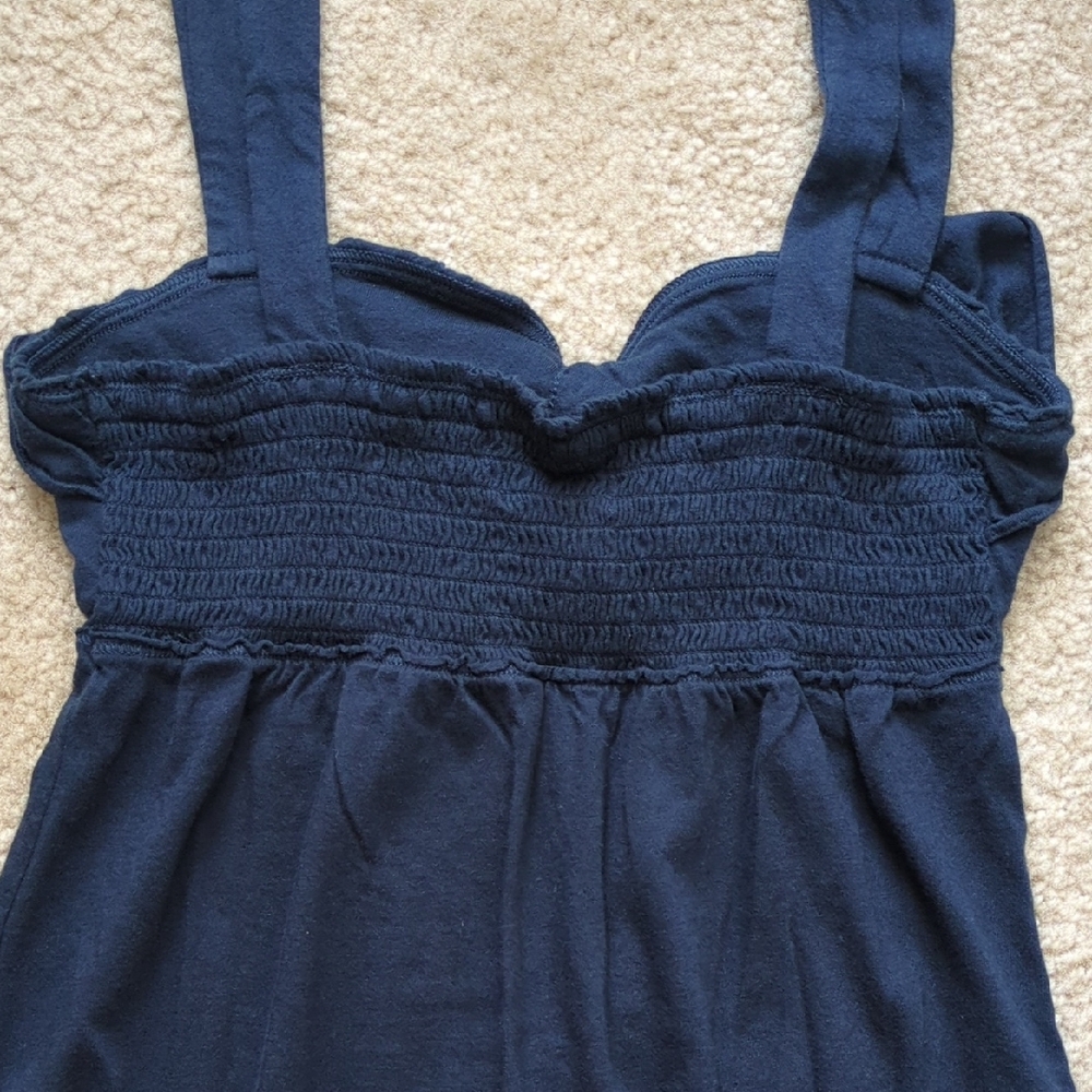 Vintage Hollister Navy Blue Babydoll Camisole Top With Ruffles - Picture 5 of 8